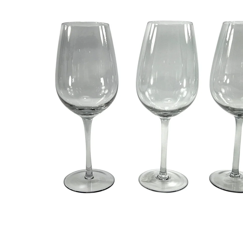Pier 1 Smoke Gray Wine Glasses 18 oz 9 3/4